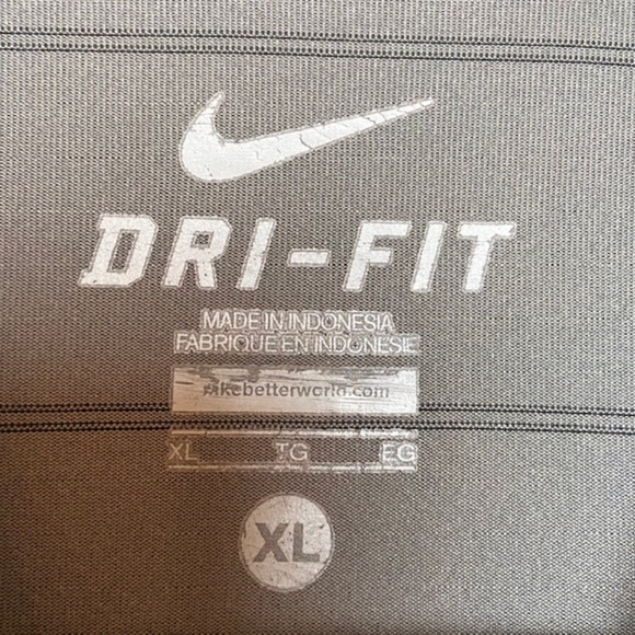 NIKE Dri Fit Gray Stripe Short Sleeve Golf Polo XL - Picture 4 of 5